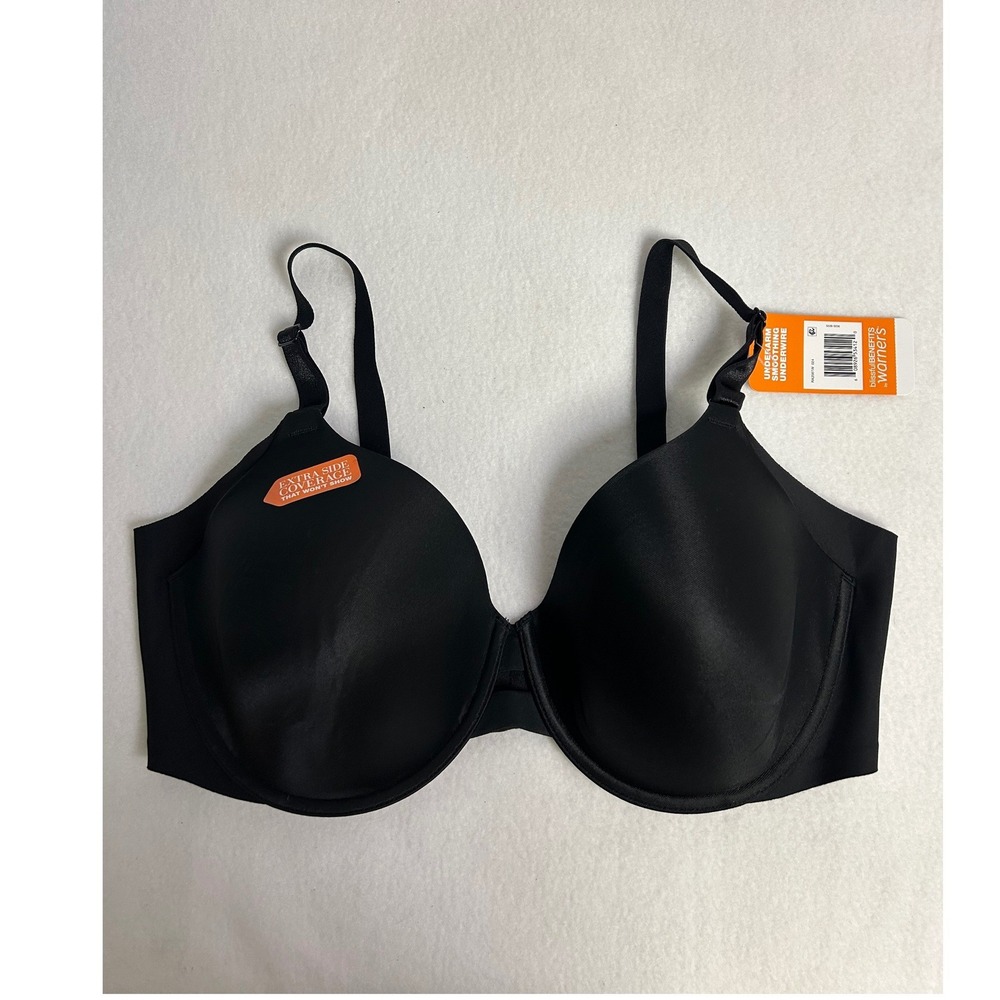 Smoothing Minimalist Warner's Womens 40D Black Underarm Smoothing Underwire Bra